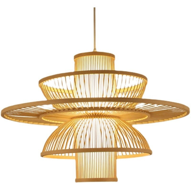 Bamboo Lantern Chandelier