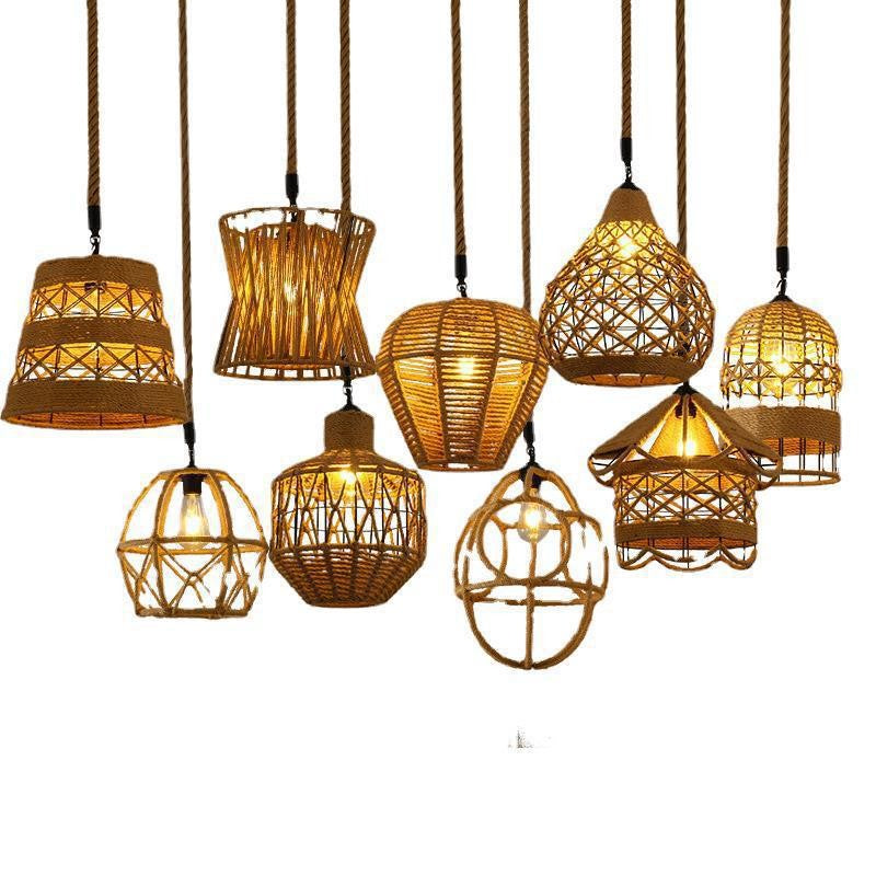 Retro Hemp Rope Industrial Chandelier