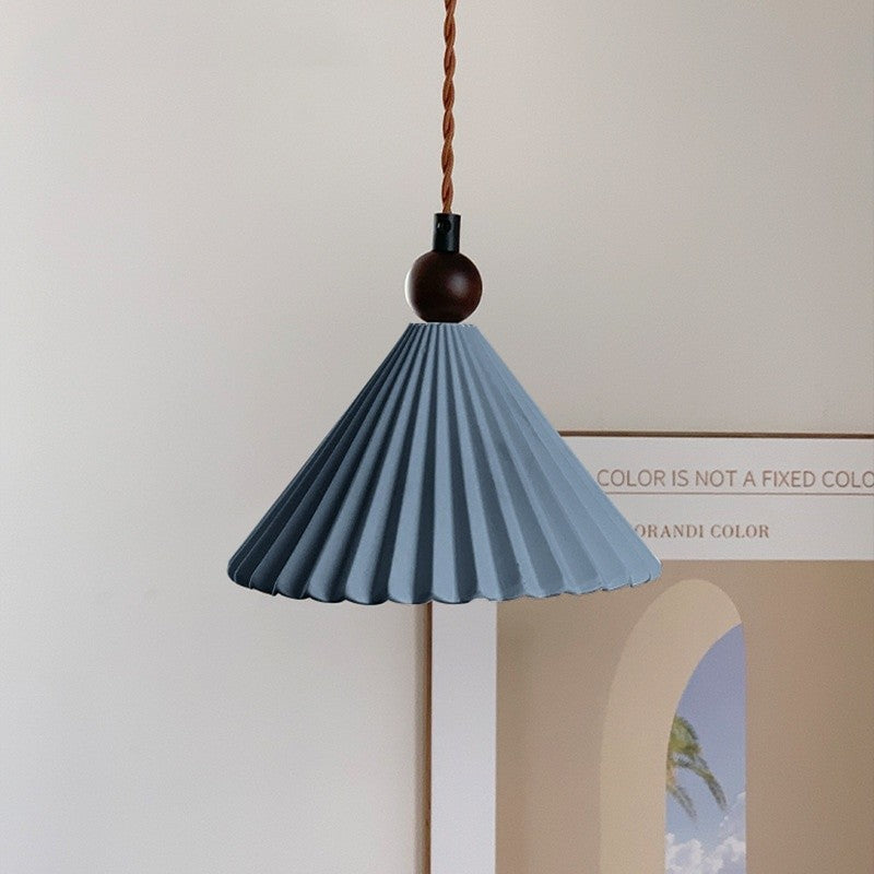 Retro Walnut Ceramic Pendant Lamp