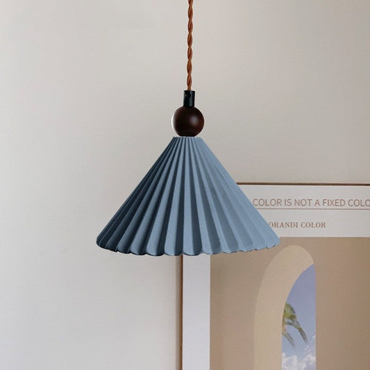 Retro Walnut Ceramic Pendant Lamp