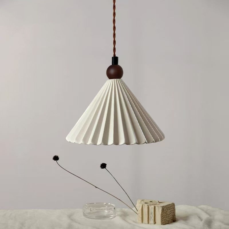 Retro Walnut Ceramic Pendant Lamp