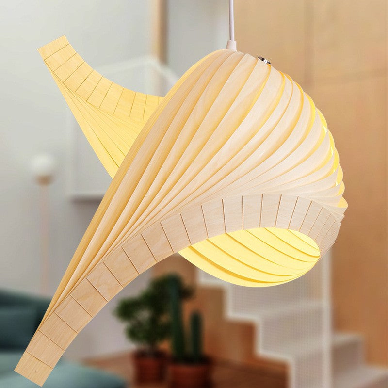 Wooden Woven Pendant Lamp